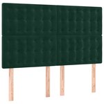 vidaXL Sommier à lattes de lit matelas et LED Vert foncé 140x190 cm