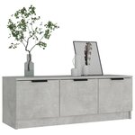 vidaXL Meuble TV Gris béton 102x35x36 5 cm Bois d'ingénierie