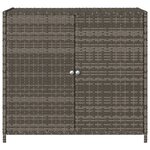 vidaXL Armoire de rangement de jardin gris 83x45x76 cm résine tressée