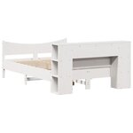 vidaXL Cadre de lit sans matelas blanc 120x190 cm bois de pin massif