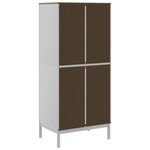 vidaXL Garde-robe FLORO blanc 77x53x171 cm bois massif de pin