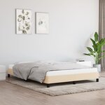 vidaXL Cadre de lit sans matelas crème 140x200 cm tissu