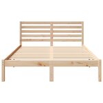 vidaXL Cadre de lit Marron 140 x 190 cm Bois massif en pin
