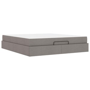 vidaXL Cadre de lit avec stockage Taupe 180 x 200 cm tissu