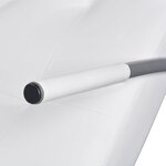 vidaXL Chaise longue avec oreiller Blanc Similicuir
