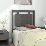 vidaXL Tête de lit Gris 80 5x4x100 cm Bois massif de pin