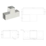 vidaXL Connecteurs de poteau 4Pièces Forme en T Métal galvanisé 101x101mm
