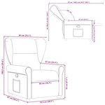 vidaXL Fauteuil inclinable Noir Tissu