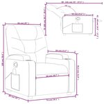 vidaXL Fauteuil de massage inclinable Gris Similicuir