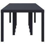 vidaXL Table de Jardin Anthracite 300 x 100 x 73 cm polyrotin