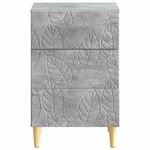 vidaXL Table de chevet Gris béton 43 x 39 5 x 66 5 cm