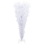vidaXL Sapin de Noël artificiel renversé avec support Blanc 120 cm