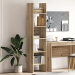vidaXL Bibliothèque chêne artisanal 40 x 35 x 180 cm Bois d'ingénierie