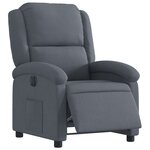 vidaXL Fauteuil inclinable électrique Gris foncé Velours