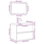 vidaXL Ensemble de mobilier de salle de bain 3 Pièces Chêne artisanal