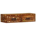 VidaXL Meuble TV mural 80x30x19 cm bois massif de récupération