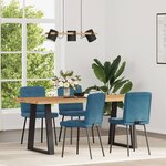 vidaXL Chaises à manger lot de 4 Bleu Velours