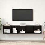 vidaXL Ensemble de meubles TV 2 Pièces Chêne noir 37 x 37 x 142.5 cm