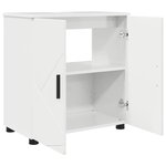 vidaXL Ensemble de mobilier de salle de bain 3 Pièces Blanc brillant