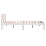 vidaXL Cadre de lit sans matelas blanc 135x190 cm