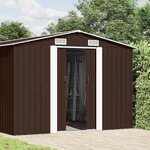 vidaXL Abri de jardin 257x392x181 cm Métal Marron
