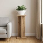 vidaXL Support de Plante Chêne artisanal 25 x 25 5 x 60 5 cm