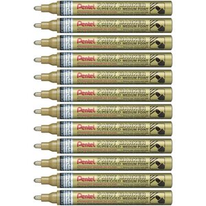Marqueur Peinture PAINT MARKER MMP10 Pointe ronde Moyenne Or x 12 PENTEL