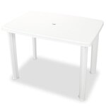 vidaXL Mobilier de bistro 3 Pièces Plastique Blanc