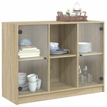 vidaXL Buffet chêne sonoma 102x37x75 5 cm bois d'ingénierie