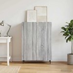 vidaXL Buffet Sonoma gris 66 x 34 5 x 92 cm Bois d'ingénierie