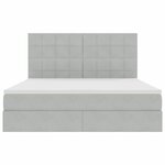 vidaXL Lit avec rangement et LED Gris clair 160 x 200 cm Velours