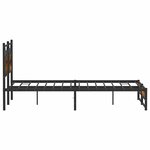 vidaXL Cadre de lit sans matelas chêne fumé 150x200 cm bois ingénierie