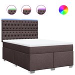 vidaXL Sommier à lattes de lit avec matelas Marron foncé 140x200 cm