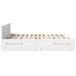 vidaXL Cadre de lit 2 Pièces Blanc 193 x 203 cm Bois d'ingénierie