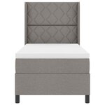 vidaXL Lit à ressorts avec matelas Taupe 100 x 200 cm tissu