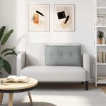 vidaXL Coussin de Dos Gris clair 80 x 19 x 50 cm tissu