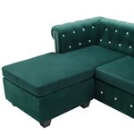 vidaXL Canapé d'angle Revêtement en velours 199x142x72 cm Vert