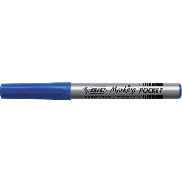 Marqueur Permanent MARKING POCKET 1445 Pointe Ogive Moyenne Bleu BIC