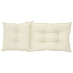 vidaXL Coussins de chaise de jardin dossier haut lot de 4 crème tissu