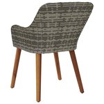 vidaXL Chaise de jardin 2 Pièces Gris 55 x 62 5 x 82 cm polyrotin