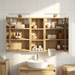 vidaXL Ensemble de Meubles de Salle de Bain 3 Pièces 80 x 10 5 x 50 cm