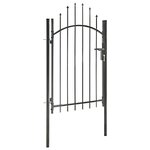 vidaXL Portail de jardin Acier 1 x 2 m Noir