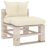 Vidaxl salon de jardin palette 5 pièces avec coussins bois de pin