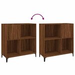 vidaXL Armoire à disques chêne marron 84 5x38x89 cm bois d'ingénierie