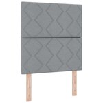 vidaXL Lit à ressorts avec matelas gris foncé 90x190 cm Gris clair