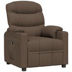 vidaXL Fauteuil inclinable électrique Marron Tissu