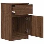 vidaXL Tables de chevet 2 Pièces chêne marron 39x35x65 cm bois ingénierie