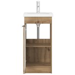 vidaXL Meuble de salle de bain avec évier Chêne artisanal