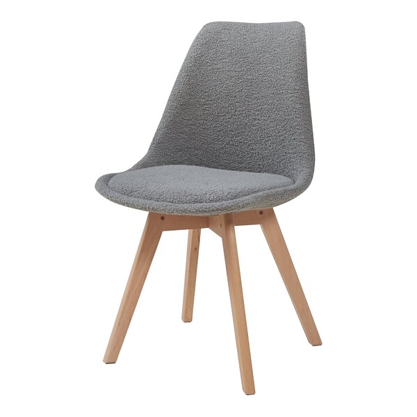 Lot de 2 chaises de salle à manger salon design moderne cuisine bouclé gris 03_0009612