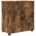 vidaXL Ensemble de mobilier de salle de bain 2 Pièces Chêne fumé